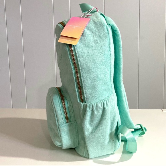 STONEY CLOVER LANE X Green Terry Cloth Embossed Backpack main image 6